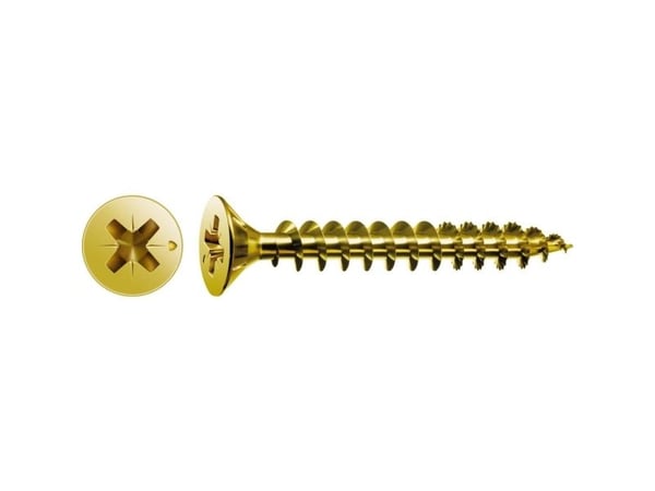 SPAX senkhode m. spiss/kryss til PZ treskrue 3 mm x 16 mm stål YELLOX 200 stk