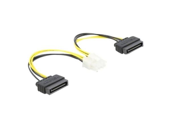 Delock - Strømkabel - SATA-strøm (hann) til 8-pins EPS12V (hann) - 12 V - 15 cm