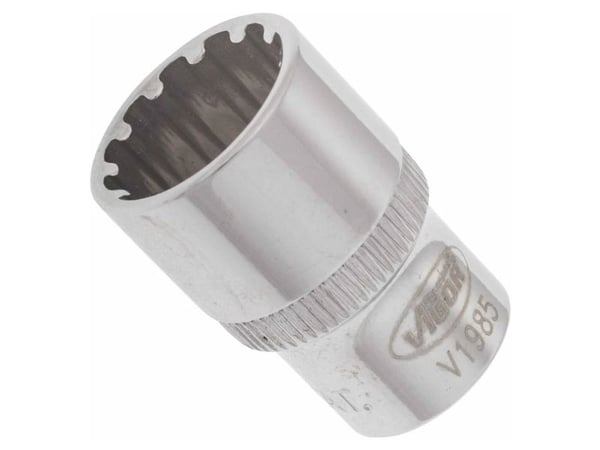 Vigor V1985, Stikkontakt, 1/4", Metrisk, 1 hoder, 12 mm, 2,5 cm