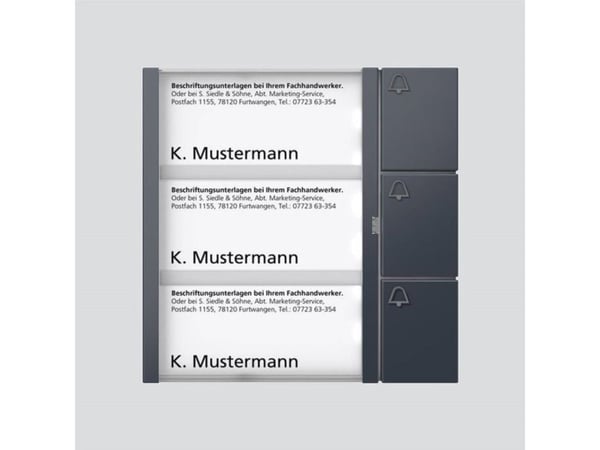 Tastemodul TM 612-3 AG antrasittgrå (210004999-00)