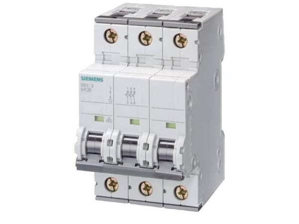SIEMENS Automaattisulake D 32A, 3-napainenD-ominaisuus10kA oikosulkukapasiteetti400AC, 60VDC, 54 mm leveä