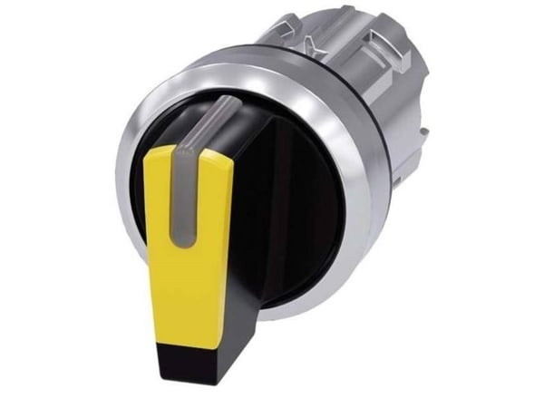 Siemens 3SU10522BL300AA0 3SU1052-2BL30-0AA0 vridkontakt spänningsanordning gul, 2 x 45°, 1 st