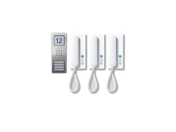 Siedle SET CA 812-3 E/W, Koblet med ledninger (ikke trådløs), Rustfritt stål, Hvit, Vegg