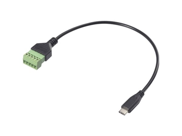 Renkforce USB-C®-sovitinkaapeli [1x USB-C®-liitin - 1x puristusliitin] RF-6443952 30 cm PVC-vaippa