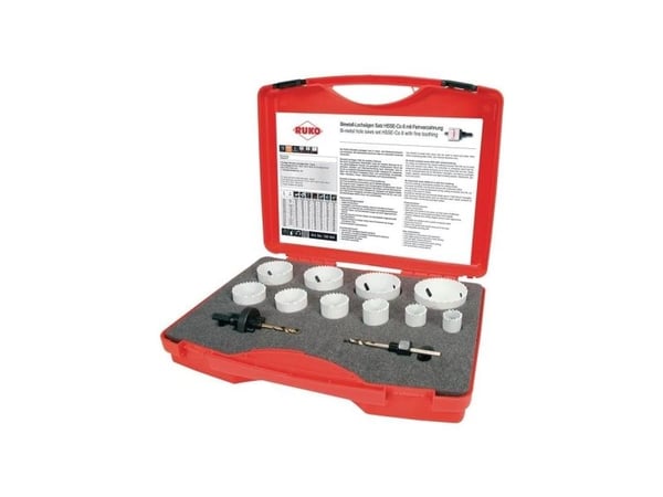 RUKO 126304 stikksagsett 12 deler 22/25/32/35/41/44/51/54/60/68 mm (1 stk.)