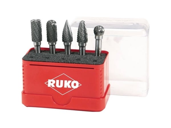 RUKO 116004 fresestift hardmetall 10 mm skaftdiameter 6 mm 5 deler