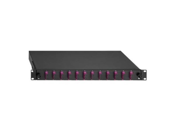LWL-splejseboks Rutenbeck 24 x LC-D OM3 aqua 24 porte 1 U