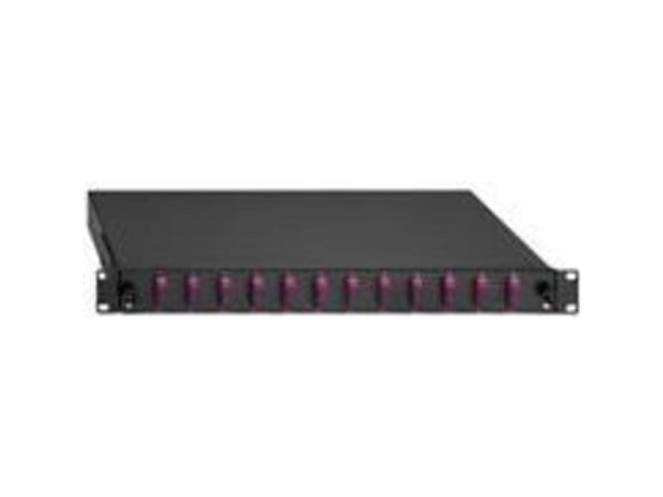 Rutenbeck fiberkabelboks SC Duplex MM X 24 - svart, akvamarin, RAL 9005 - 1U - 48.3 cm (19") (2280305240)