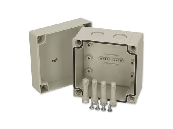 Fibox PCM 95/75 G Universalkabinet 100 x 100 x 75 Polykarbonaatti Gråhvid (RAL 7035) 1 stk