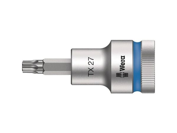 Wera 05003832001, Stikkontakt, 1/2", 1 hoder, T27, Kromvanadiumstål, Kromfarget