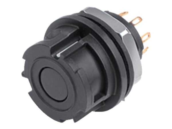 Binder 09 0774 400 08 subminiature rundstiftkontakt, flange-tilkobling, samlet pol: 8, 1 stk