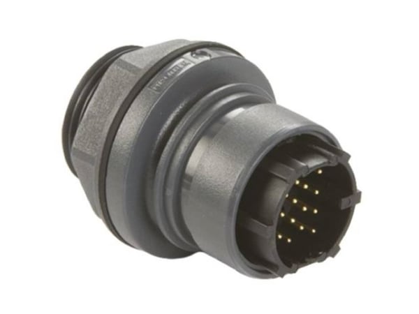 Bulgin PXP6012/16P/CR rund stikkontakt, innbygging, totalt antall poler: 16, Serie Buccaneer 6000, 1 stk