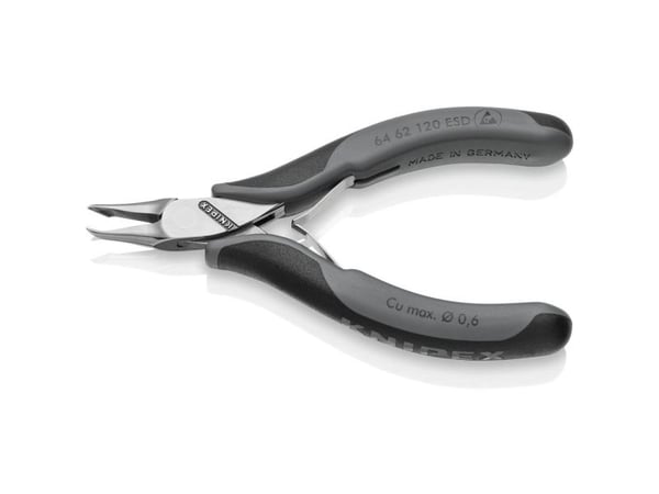 Knipex 64 62 120 ESD, Skjæretang, Stål, Plast, Svart, Grå, 120 mm, 70 g
