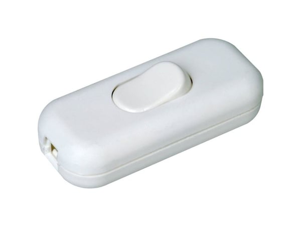 Kopp 191317000 Johtokytkin vedonpoistolla Valkoinen 1 x Off/On 2 A 1 kpl 1 kpl