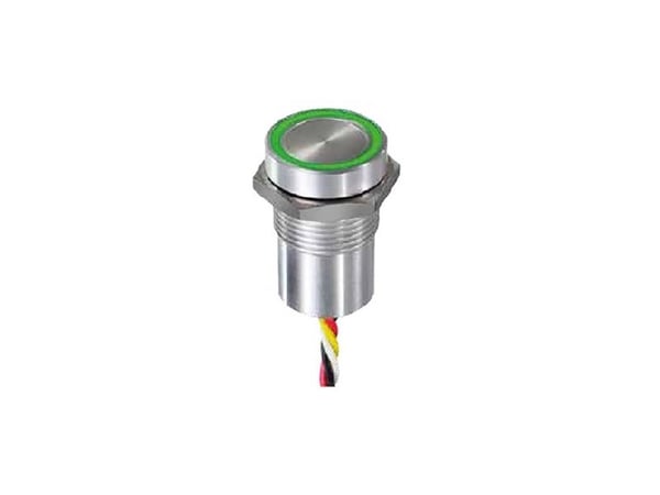 APEM CPB1110000KGSS sensorknapp 24 V 0,2 A, tryckknapp, grön/röd, IP68, IP69K, 1 st