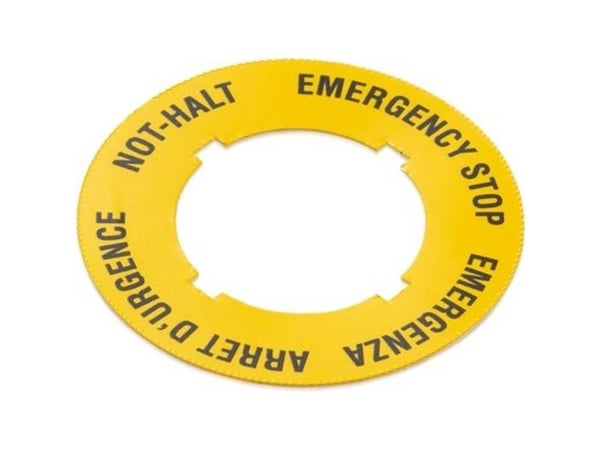 RAFI 5.76.204.115/0400 Nimikilpi Painettu malli EMERGENCY-Stop Keltainen 1 kpl