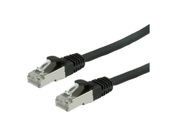 VALUE S/FTP Patch Cord Cat.6, halogen-free, black, 0.5 m, Musta