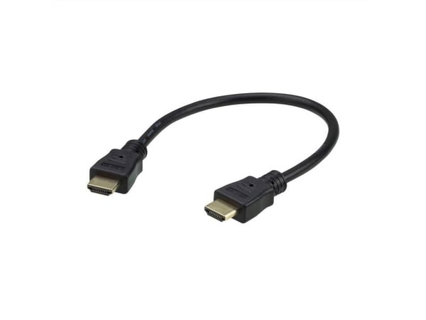 ATEN 2L-7DA3H - Hög hastighet - HDMI-kabel med Ethernet - HDMI hane till HDMI hane - 30 cm - skärmad - svart - stöd för 4K - för ATEN VM5404HA, VM5...