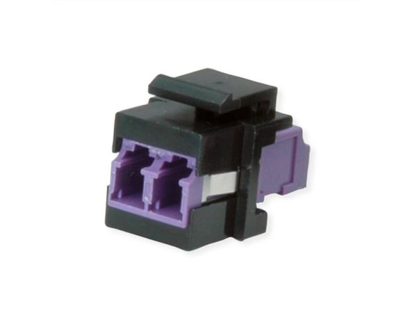 ROLINE Fiber Optic Keystone Jack, LC/LC Duplex, Multimode, OM4