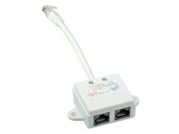 VALUE T-Adapter Cat. 5e, UTP, 0,17 m, RJ-45, RJ-45, Hvit