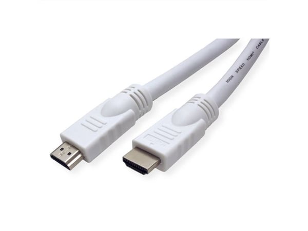 Value HDMI Type A/HDMI Type A, 15 m, HDMI Type A (Standard), HDMI Type A (Standard), 1920 x 1080 piksler, 3D, Hvit