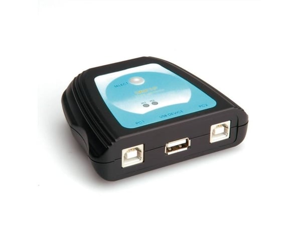 VALUE Manual USB 2.0 Printer Switch, 2 Ports, Langallinen, 70 x 25 x 90 mm, 2 x USB