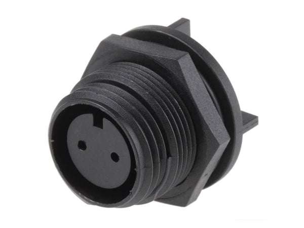 Bulgin PX0413/02S/PC rundkontakt, totalt antall poler: 2, 1 stk