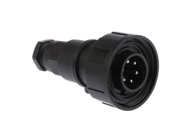 Bulgin PX0739/P rundstiftkontakt, rett, samlet polantall: 6, serie PX07