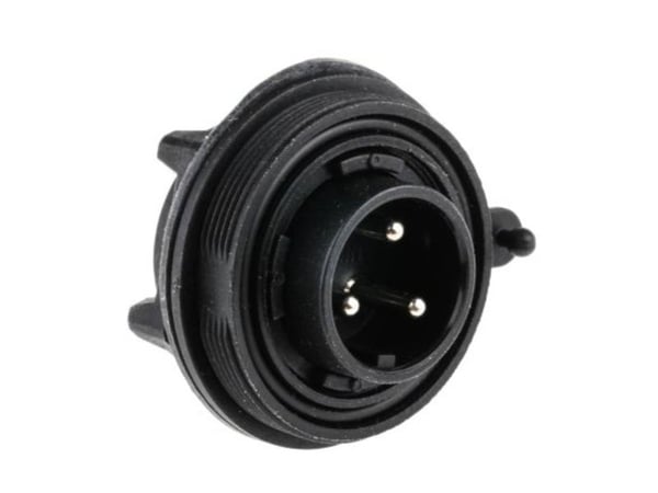 Bulgin PX0730/P rundstiftkontakt, innbygging, samlet antall poler: 3, serie PX07, 1 stk