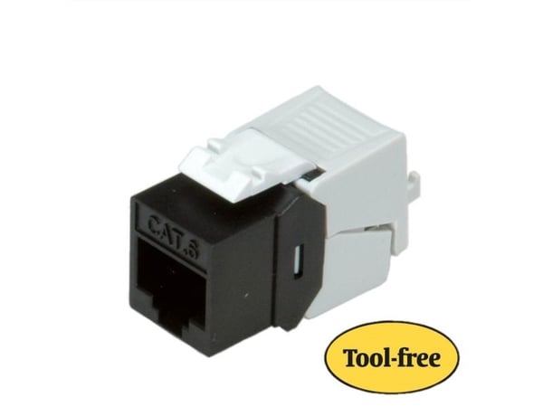 ROLINE Keystone Jack SLIM, Sort, RJ-45
