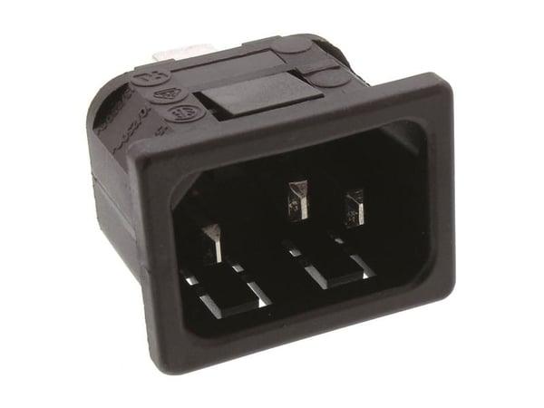 IEC-liitin PX-sarja (verkkoliitin) PX-liitin, uppoasennus pystysuoraan Navat yhteensä: 2 + PE 10 A Musta Bulgin PX0575/10/63 1 kpl