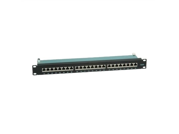 Value Kat.6 19"-Patchpanel, 24 P, geschirmt, schwarz, Sort