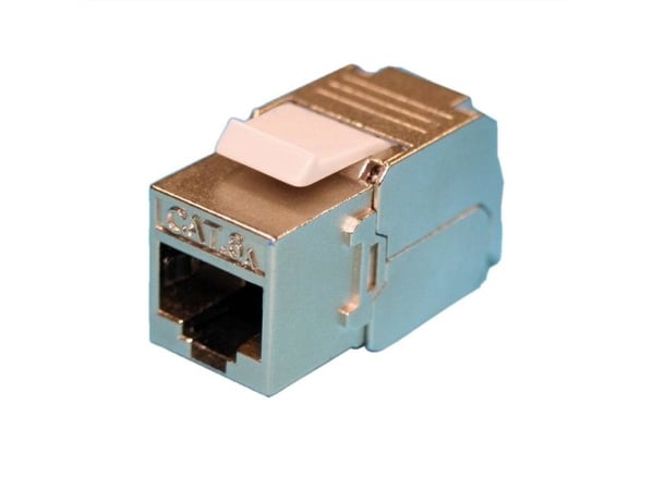 ROLINE Keystone Jack, Cat.6a, RJ-45, shielded, toolless, silver, Sølv