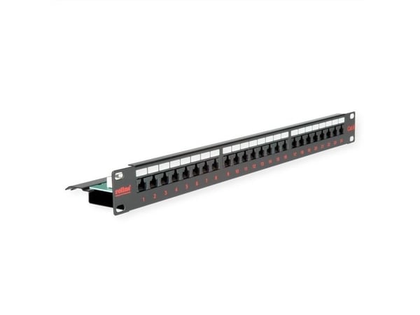 ROLINE Cat.6/Class E 19" Patch Panel, 24 Ports, UTP black, Sort