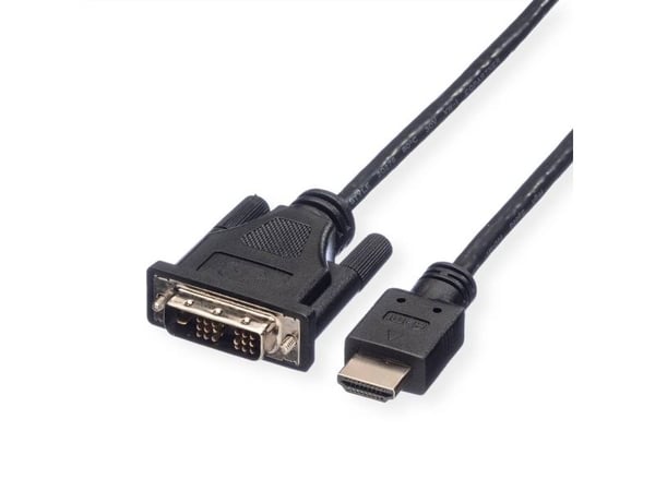 ROLINE 11.04.5516, 1,5 m, HDMI Type A (Standard), DVI-D, Hankjønn, Hankjønn, Rett