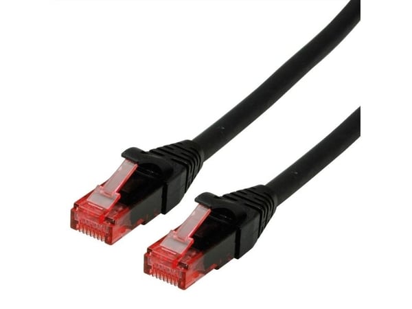 ROLINE 21.15.2555, 5 m, Cat6, U/UTP (UTP), RJ-45, RJ-45, Sort