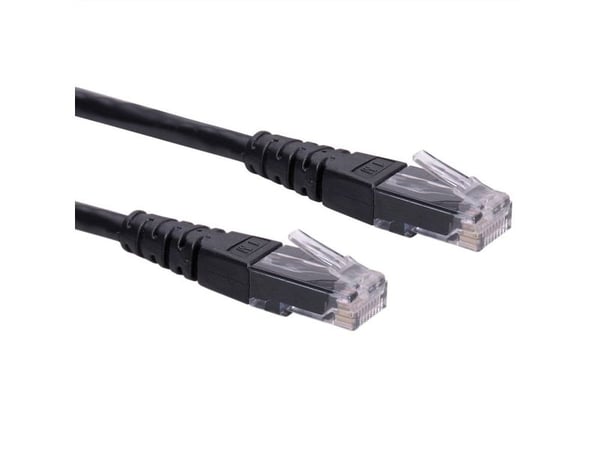 ROLINE 21.15.1525, 0,5 m, Cat6, U/UTP (UTP), RJ-45, RJ-45, Sort