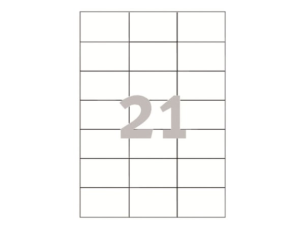 Avery - Hvit - 42.3 x 70 mm 2100 etikett(er) (100 ark x 21) merkelapper