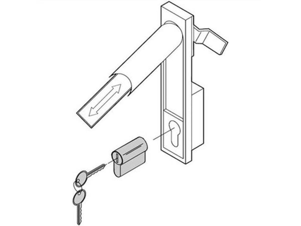 SCHROFF holder for låsesylinder