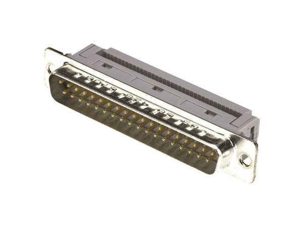 Harting 09 66 428 6700, D-Sub 37-pin M, Grå, Metallisk, Hankjønn, Fiberglass, Stål, Termoplast, Kopper, 1000 V