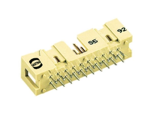 Harting 09 18 514 6324, PCB 10-Pin M, Beige, Termoplast, Kobberlegering, 20 mO, 1000 V