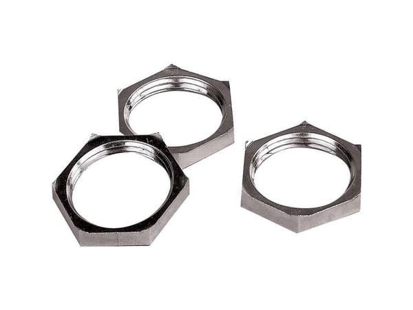 Lapp 52103371, Låsmutter, mässing, Silver, Krom, 1 styck, Låda