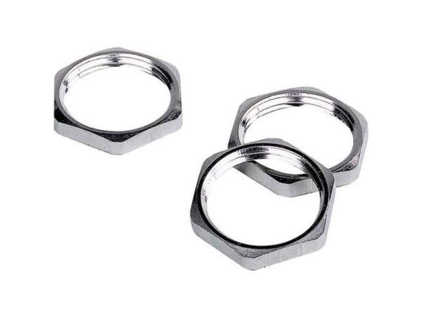 Lapp 52103260, Låsmutter, mässing, Silver, Krom, 50 styck, Låda