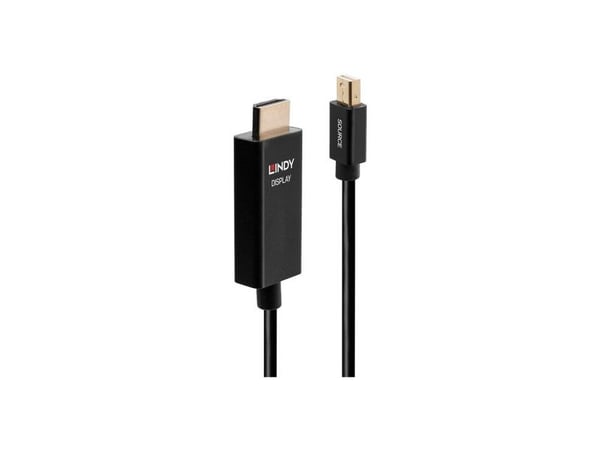 Lindy 40923, 3 m, Mini DisplayPort, HDMI-tyyppi A (vakio), Uros, Uros, Suora
