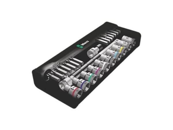 Wera 8100 SC 11, 28 stk, Svart, Rustfritt stål, Rustfritt stål
