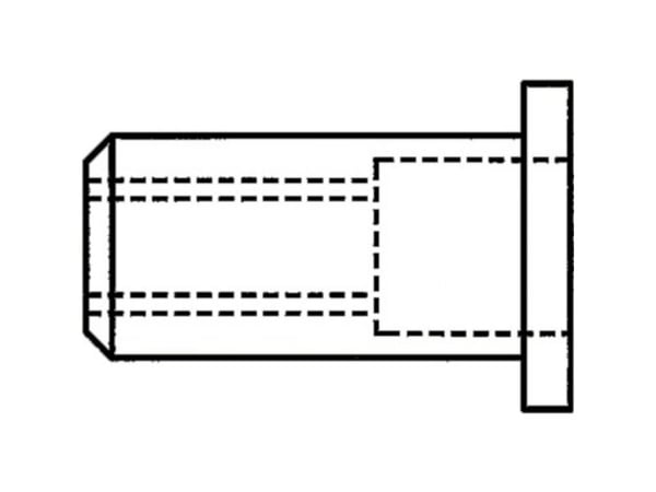 Blindnietmuttern GESIPA M5 7x13,5 mm Alu