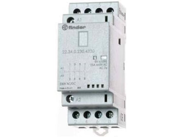 Finder 22.34.0.024.1320 Kytkin 4 x sulkukosketin 24 V/DC, 24 V/AC 25 A 1 kpl 1 kappaletta