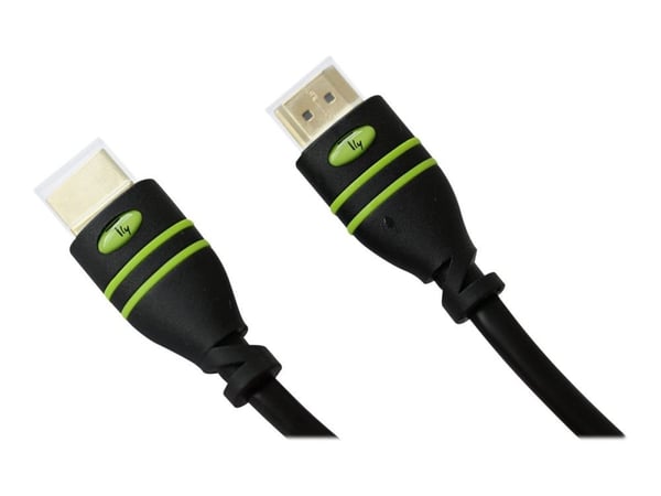 TECHly ICOC HDMI-4-100 - High Speed - HDMI-kabel med Ethernet - HDMI hann til HDMI hann - 10 m - trippel beskyttelse - svart - formstøpt, 4K-støtte...