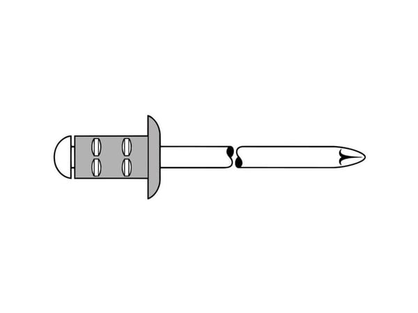 Gesipa blindnagler (Ø x L) 4,8 x 17 mm rustfritt stål/aluminium 50 stk