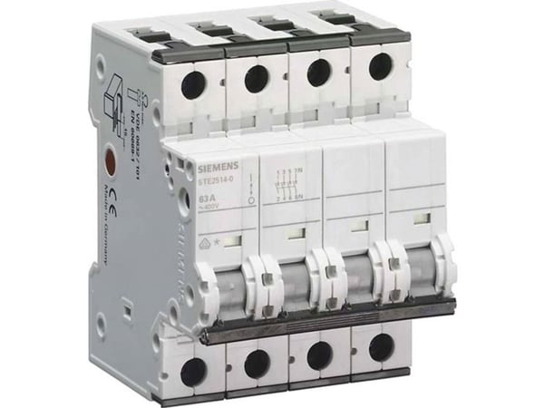 Harmaa 4-nastainen 63 A 4 x liittimet 400 V/AC Siemens 5TE25140